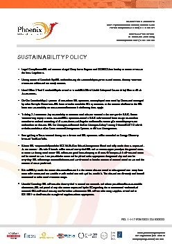 SUSTAINABILITY POLICY
